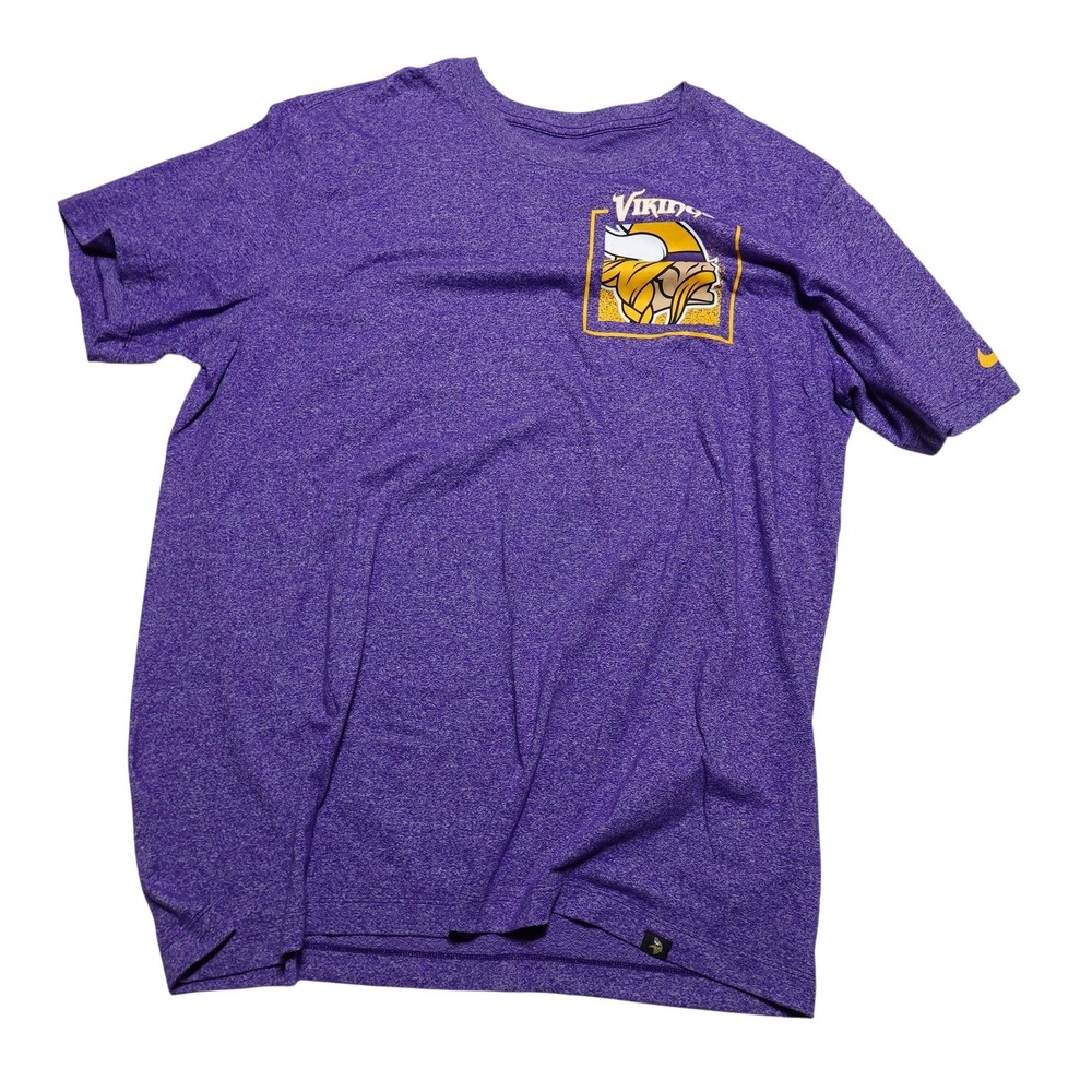 Minnesota Vikings Shirt Mens 2XL Purple NFL Football Nike Graphic Short Sleeve